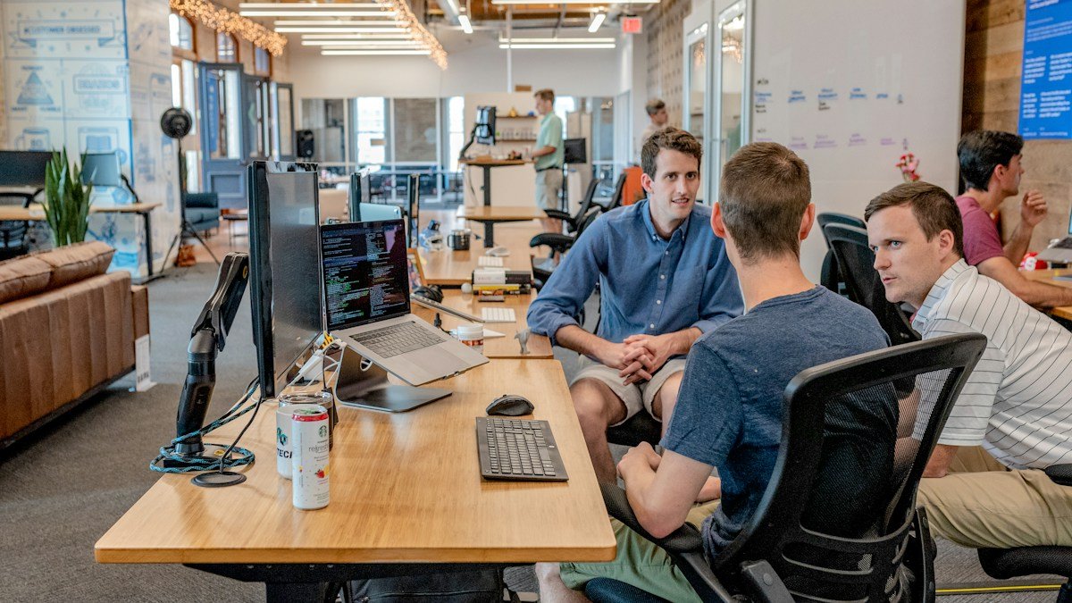 Sales colleagues planning a follow-up sequence for B2B prospects
