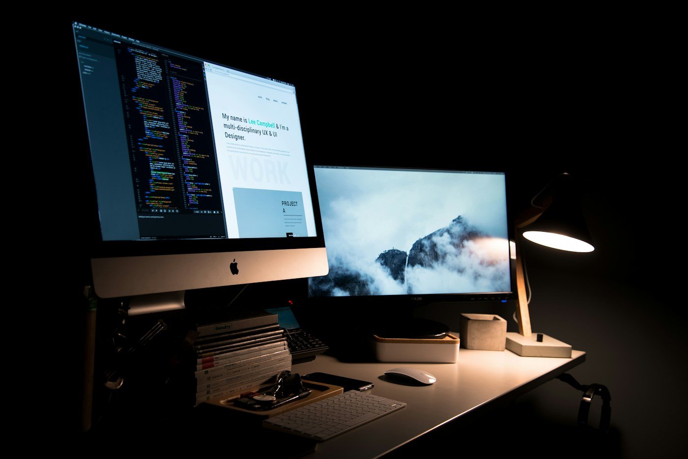 Website design displayed on a laptop