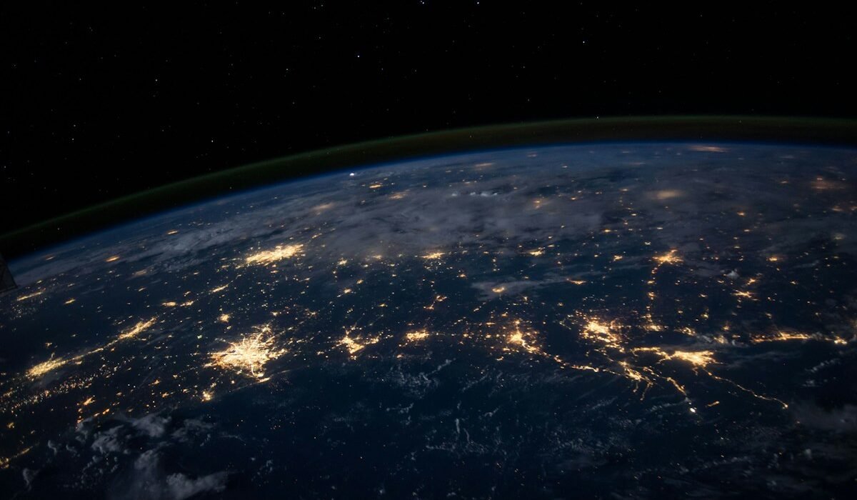 Global digital network representing AI automation and connected business systems